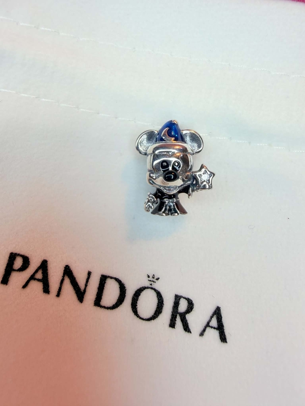 Pandora Kids Silver Mickey Wizard Charm in Blue